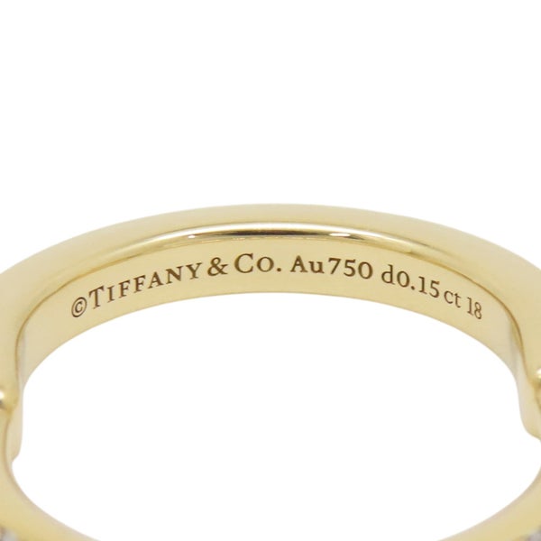 ティファニー リング ロック リング ダイヤモンド 計0.15ct K18YGイエローゴールド サイズ約13号 Tiffany&Co. 指輪