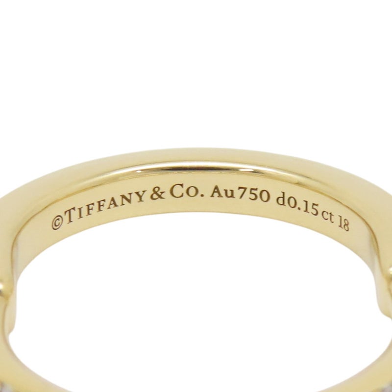 ティファニー リング ロック リング ダイヤモンド 計0.15ct K18YGイエローゴールド サイズ約13号 Tiffany&Co. 指輪