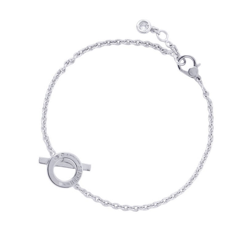エルメス ブレスレット フィネス ダイヤモンド 18P 計0.55ct K18WGホワイトゴールド サイズST HERMES ジュエリー