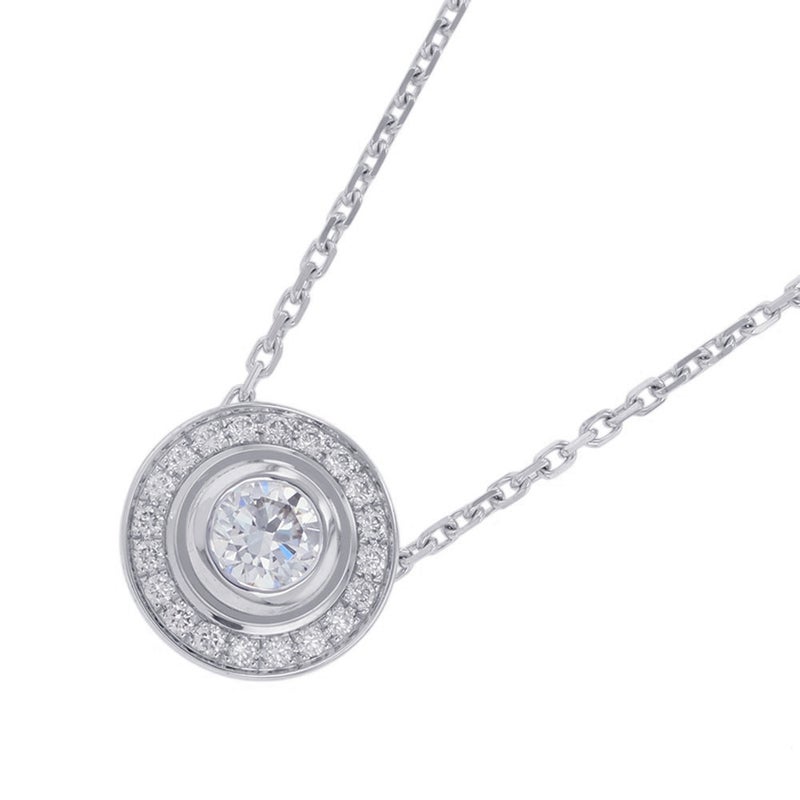 カルティエ ネックレス ダムール パヴェ ダイヤモンド 中石0.26ct K18WGホワイトゴールド N7424316 Cartier GIA鑑定書付き ペンダント
