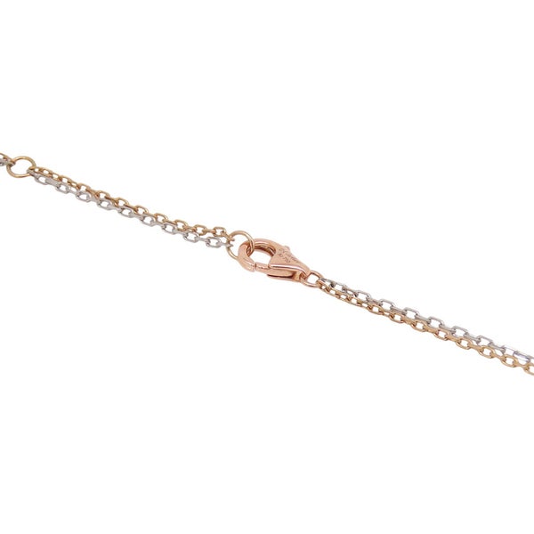 カルティエ ネックレス LOVE ダイヤモンド 6P 計0.01ct K18PG/K18WG B7219700 ラブサークル スリーフープ ペンダント