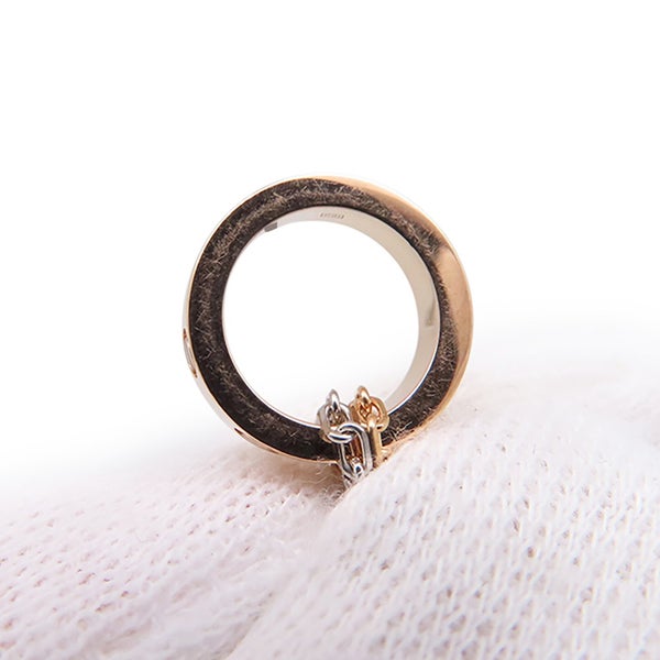 カルティエ ネックレス LOVE ダイヤモンド 6P 計0.01ct K18PG/K18WG B7219700 ラブサークル スリーフープ ペンダント