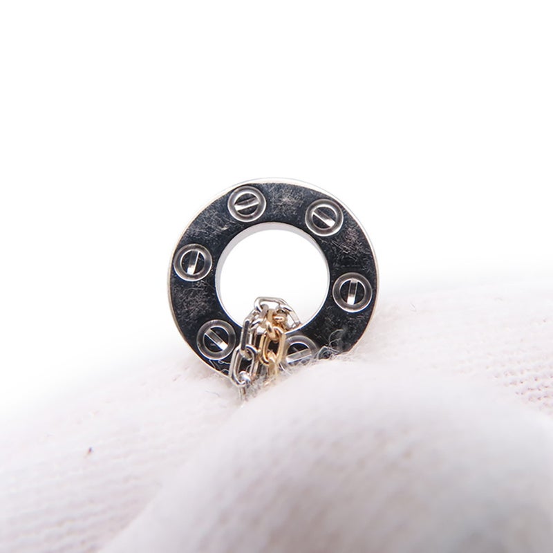 カルティエ ネックレス LOVE ダイヤモンド 6P 計0.01ct K18PG/K18WG B7219700 ラブサークル スリーフープ ペンダント