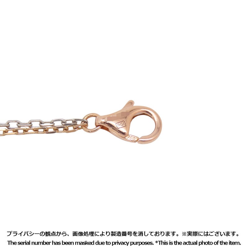 カルティエ ネックレス LOVE ダイヤモンド 6P 計0.01ct K18PG/K18WG B7219700 ラブサークル スリーフープ ペンダント