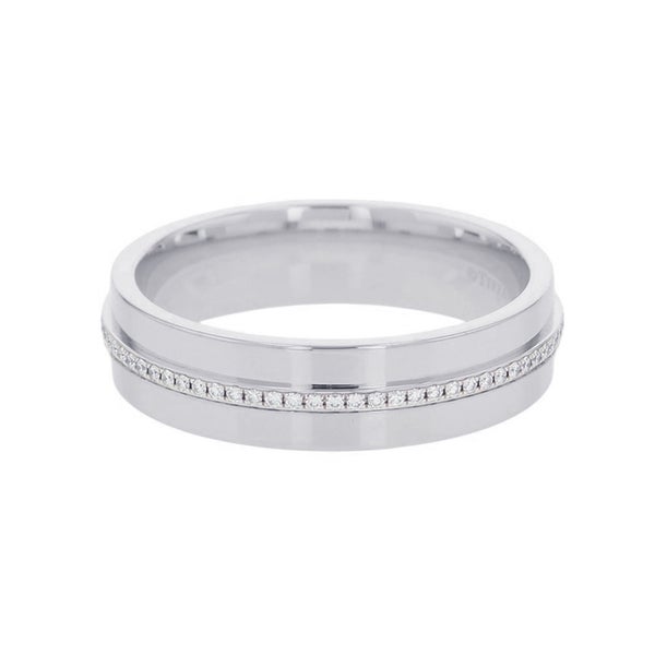 ティファニー リング Tワイド ダイヤモンド K18WGホワイトゴールド リングサイズ約19号 Tiffany&Co. 指輪
