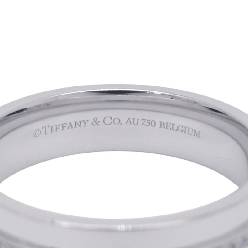 ティファニー リング Tワイド ダイヤモンド K18WGホワイトゴールド リングサイズ約19号 Tiffany&Co. 指輪