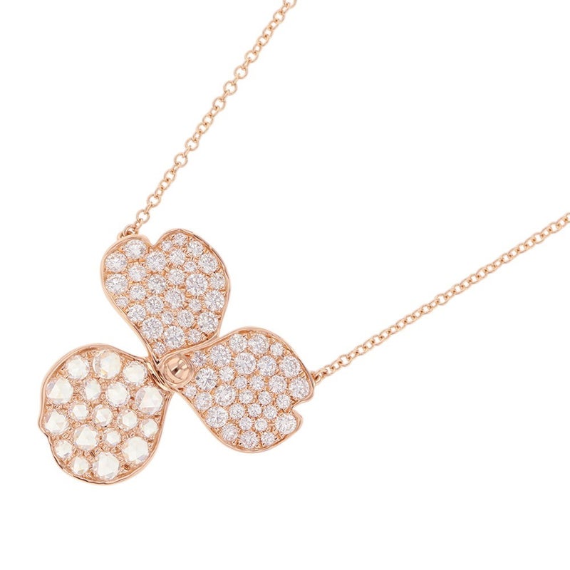 ティファニー ネックレス ペーパー フラワー ローズカット ダイヤモンド パヴェダイヤ K18PGピンクゴールド Tiffany&Co. ペンダント