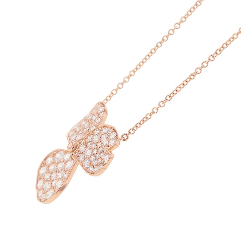 ティファニー ネックレス ペーパー フラワー ローズカット ダイヤモンド パヴェダイヤ K18PGピンクゴールド Tiffany&Co. ペンダント