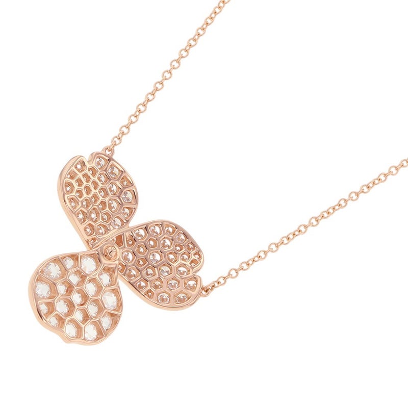 ティファニー ネックレス ペーパー フラワー ローズカット ダイヤモンド パヴェダイヤ K18PGピンクゴールド Tiffany&Co. ペンダント