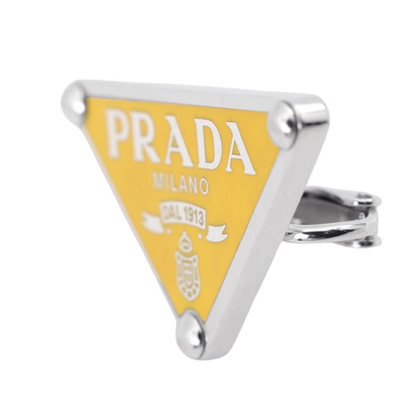 プラダ イヤリング プラダ シンボル 左耳用 イヤリング メタル エナメル 1JO722 PRADA アクセサリー 片耳用