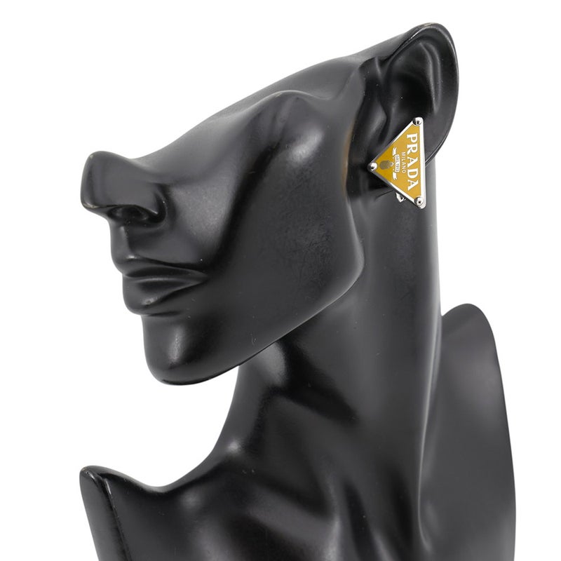 プラダ イヤリング プラダ シンボル 左耳用 イヤリング メタル エナメル 1JO722 PRADA アクセサリー 片耳用
