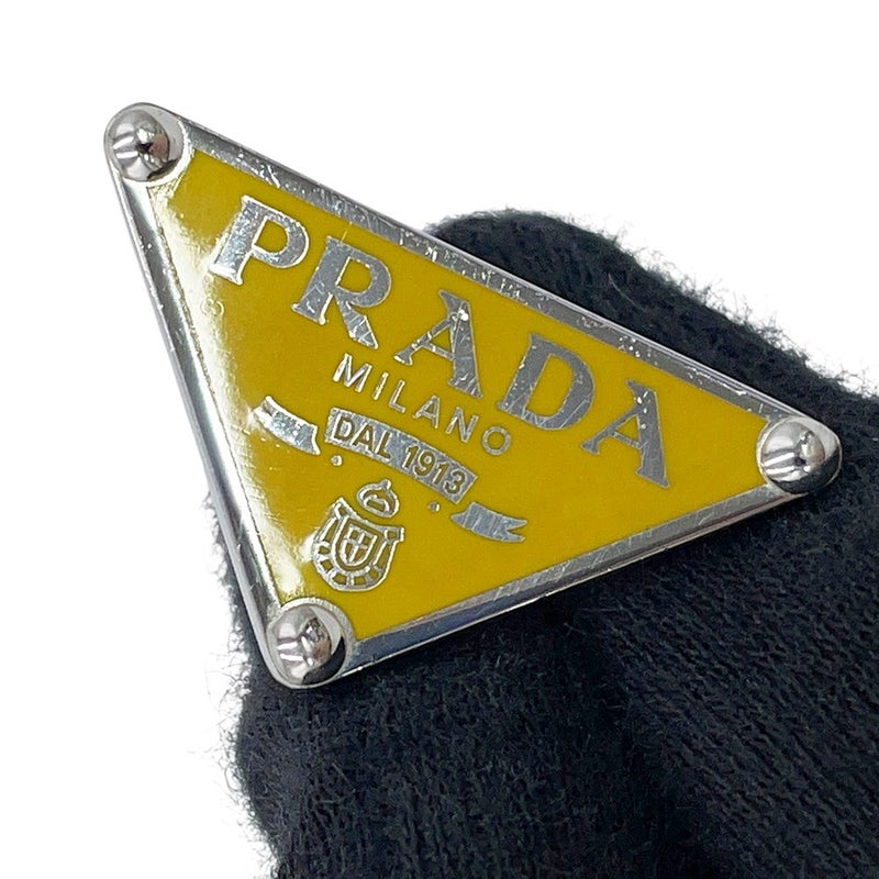 プラダ イヤリング プラダ シンボル 左耳用 イヤリング メタル エナメル 1JO722 PRADA アクセサリー 片耳用