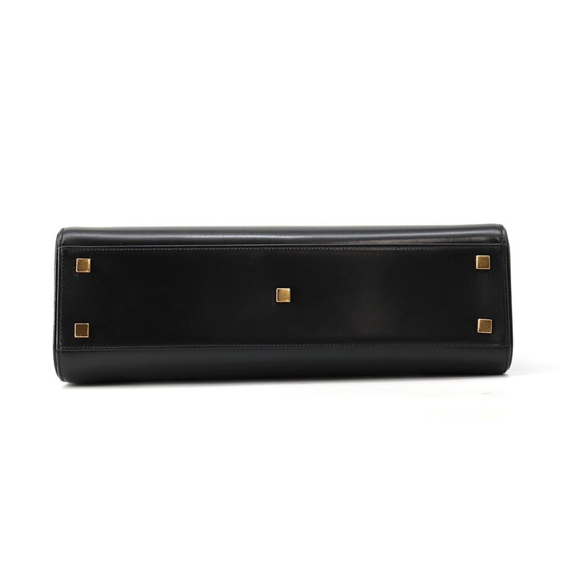 サンローランパリ ハンドバッグ マンハッタン トップハンドル ボックスカーフ 747248 SAINT LAURENT PARIS バッグ 黒