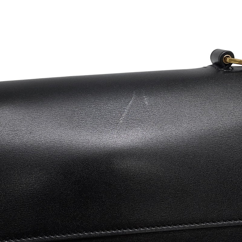 サンローランパリ ハンドバッグ マンハッタン トップハンドル ボックスカーフ 747248 SAINT LAURENT PARIS バッグ 黒