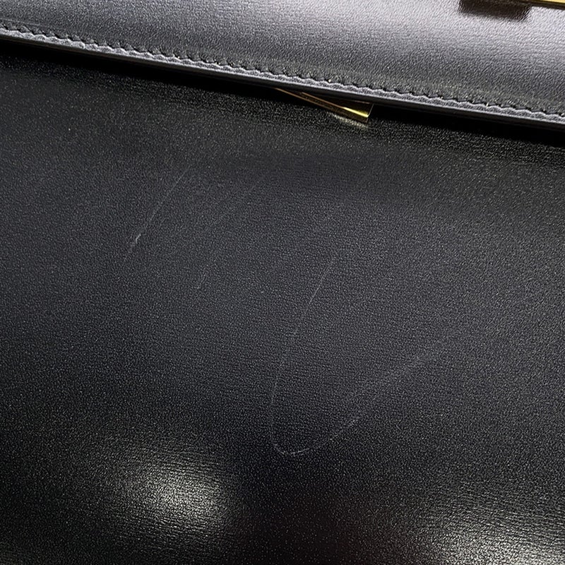 サンローランパリ ハンドバッグ マンハッタン トップハンドル ボックスカーフ 747248 SAINT LAURENT PARIS バッグ 黒