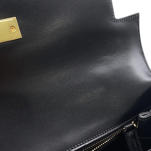 サンローランパリ ハンドバッグ マンハッタン トップハンドル ボックスカーフ 747248 SAINT LAURENT PARIS バッグ 黒