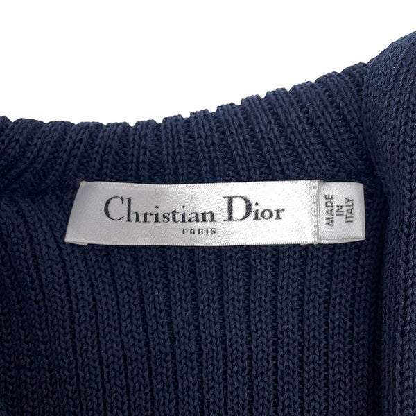 クリスチャン・ディオール ニット ボーダー セーラーコットン レディースサイズ36 214S27AM731 Christian Dior 長袖 白