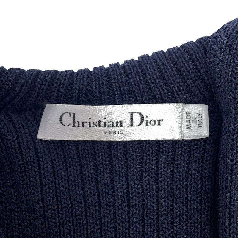 クリスチャン・ディオール ニット ボーダー セーラーコットン レディースサイズ36 214S27AM731 Christian Dior 長袖 白