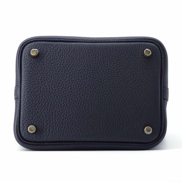 エルメス ハンドバッグ ピコタンロックPM ブルーニュイ/ゴールド金具 トリヨンクレマンス B刻印