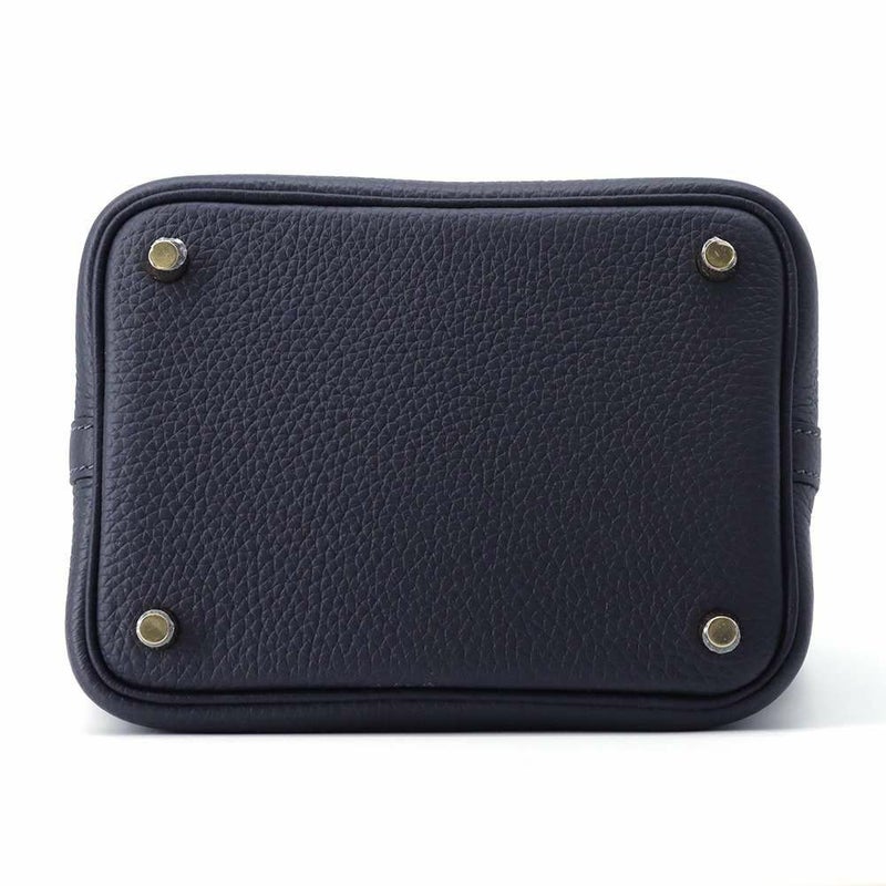 エルメス ハンドバッグ ピコタンロックPM ブルーニュイ/ゴールド金具 トリヨンクレマンス B刻印