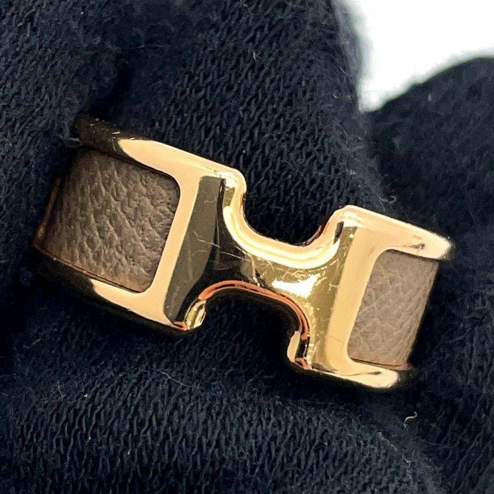 エルメス リング オランプ エトゥープ/ゴールド金具 ヴォーエプソン