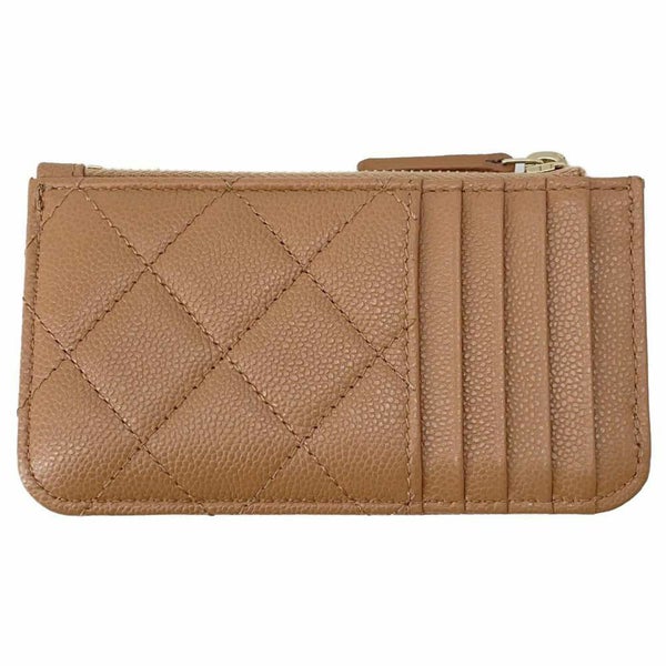 シャネル カードケース マトラッセ クラシック ジップ キャビアスキン ココマーク AP2570 CHANEL