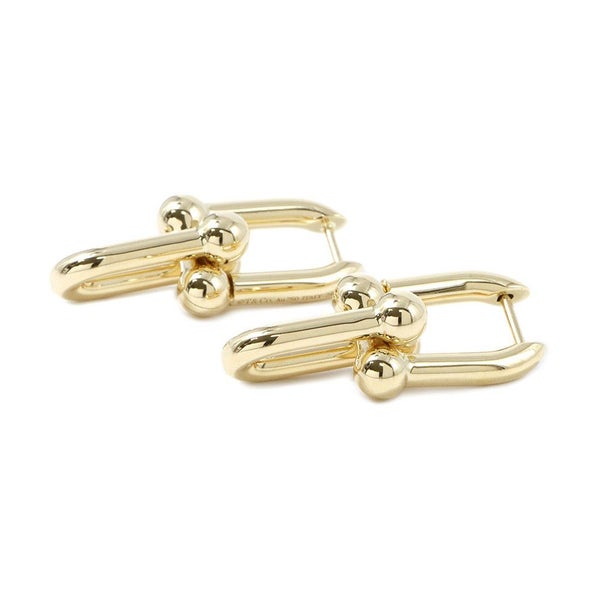ティファニー ピアス ハードウェア ミディアム リンク ピアス K18YG 73584531 Tiffany&Co. ジュエリー
