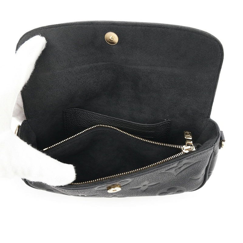 ルイヴィトン チェーンウォレット モノグラム・アンプラント ウォレット オン チェーン・アイビー M82154 黒 ブラック 2way