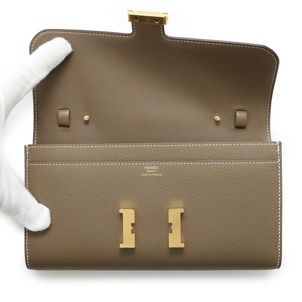 エルメス 長財布 コンスタンス トゥーゴー ロング エトゥープ/ゴールド金具 エプソン K刻印 財布