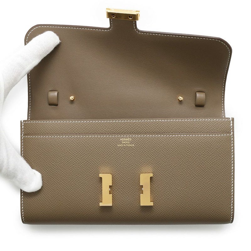 エルメス 長財布 コンスタンス トゥーゴー ロング エトゥープ/ゴールド金具 エプソン K刻印 財布