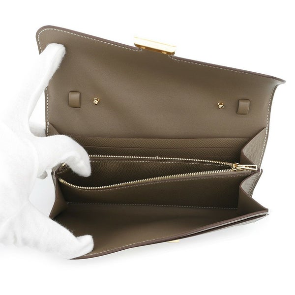 エルメス 長財布 コンスタンス トゥーゴー ロング エトゥープ/ゴールド金具 エプソン K刻印 財布