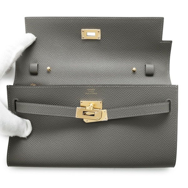 エルメス ケリーウォレット ロング トゥーゴー グリメイヤー/ゴールド金具 エプソン W刻印 財布
