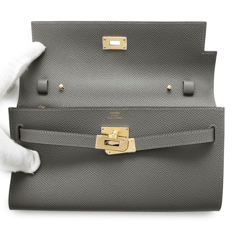 エルメス ケリーウォレット ロング トゥーゴー グリメイヤー/ゴールド金具 エプソン W刻印 財布