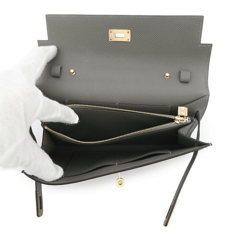 エルメス ケリーウォレット ロング トゥーゴー グリメイヤー/ゴールド金具 エプソン W刻印 財布