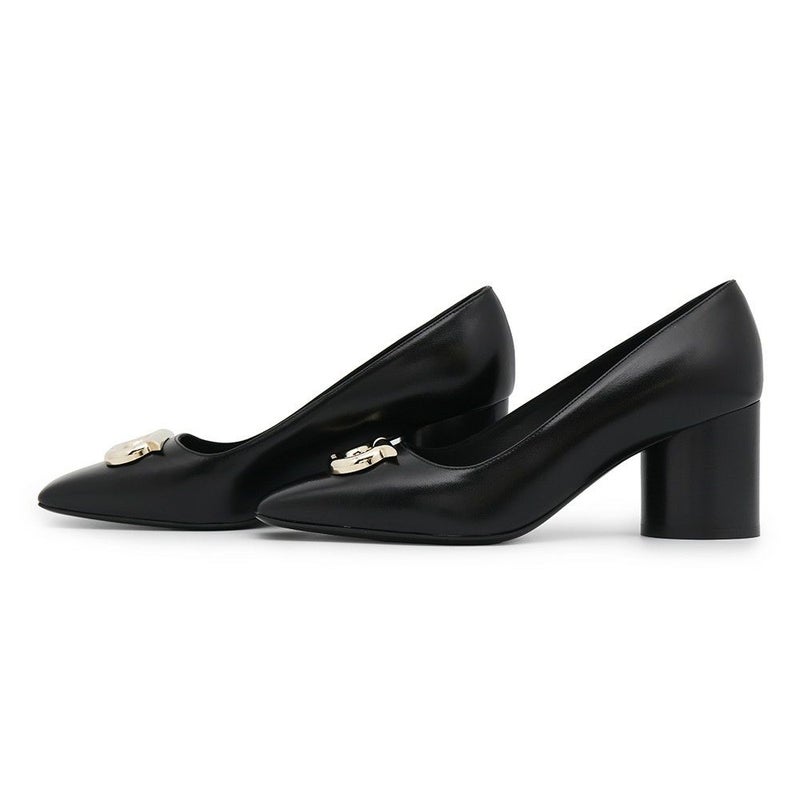 サルヴァトーレ・フェラガモ パンプス ガンチーニ レディースサイズ7 1/2 01F832 Ferragamo 靴 黒