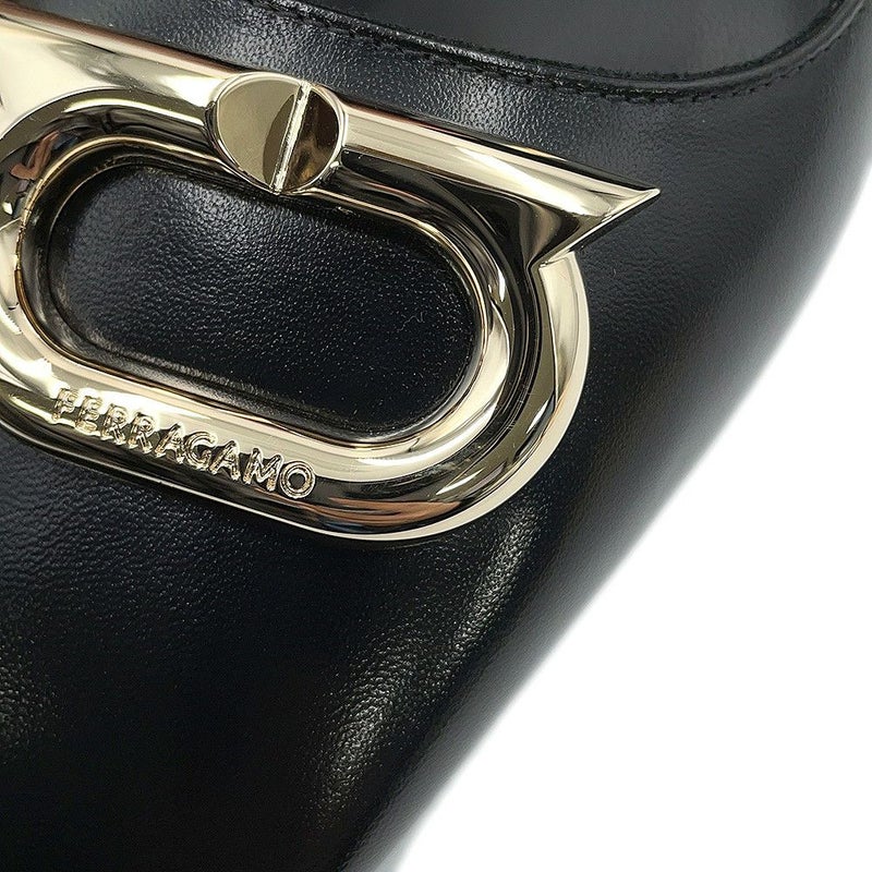 サルヴァトーレ・フェラガモ パンプス ガンチーニ レディースサイズ7 1/2 01F832 Ferragamo 靴 黒