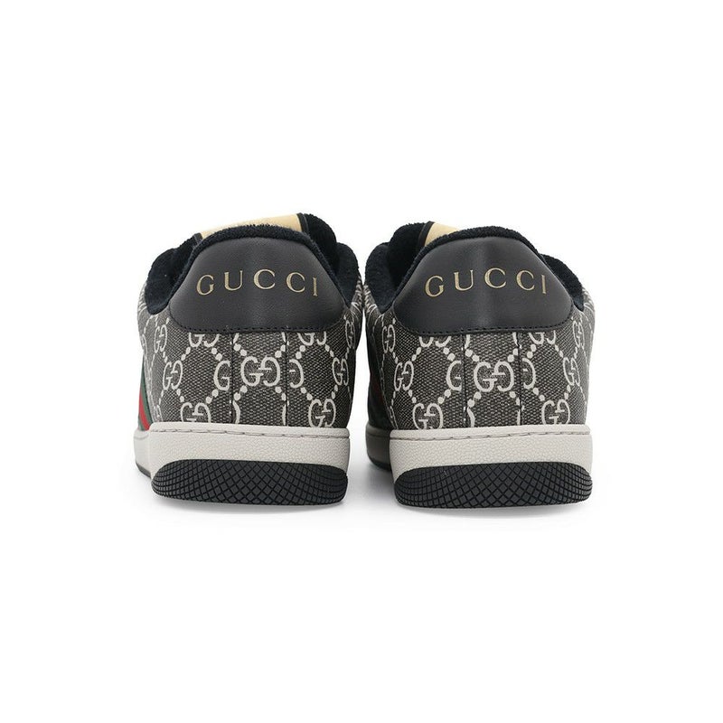 グッチ スニーカー スクリーナー GGスプリーム メンズサイズ9 1/2 763525 GUCCI 靴 黒