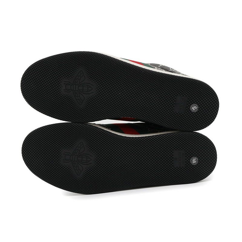グッチ スニーカー スクリーナー GGスプリーム メンズサイズ9 1/2 763525 GUCCI 靴 黒