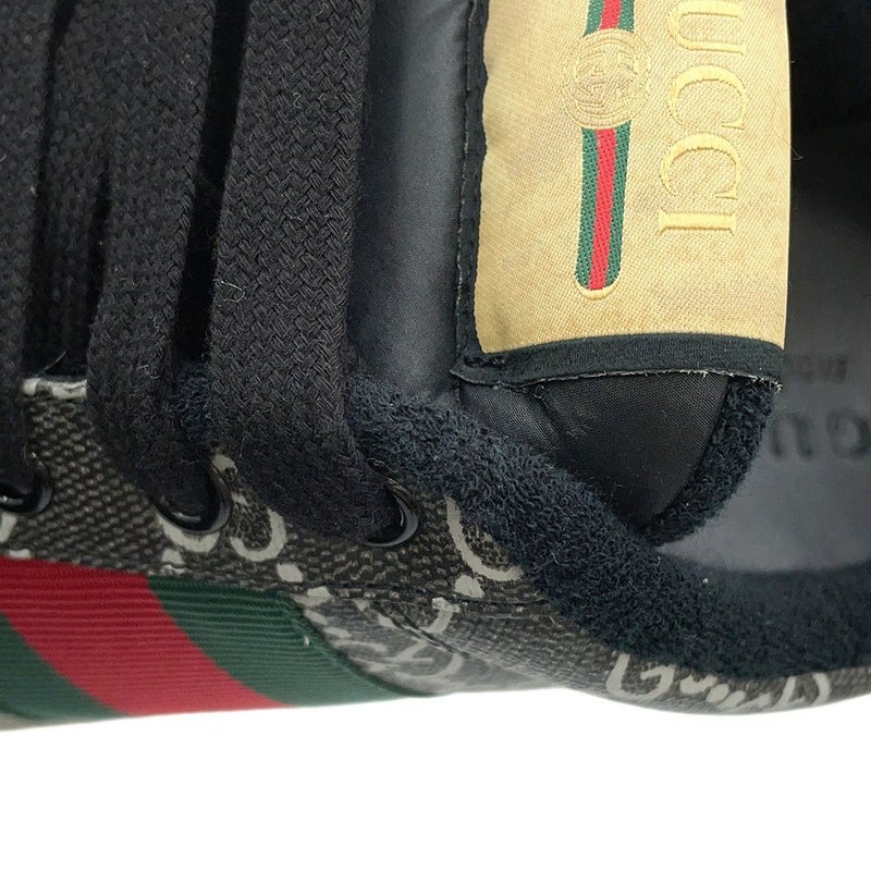 グッチ スニーカー スクリーナー GGスプリーム メンズサイズ9 1/2 763525 GUCCI 靴 黒
