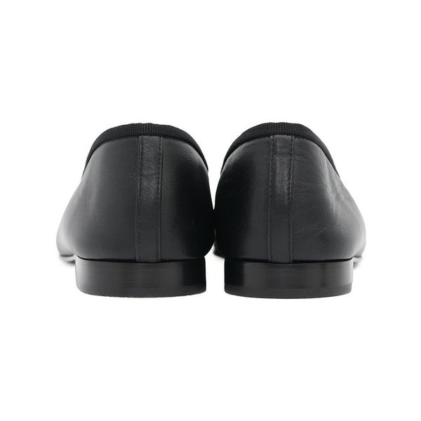 シャネル フラットシューズ バレリーナシューズ リボン ココマーク ラムスキン パテント G02819 レディースサイズ37C CHANEL 黒