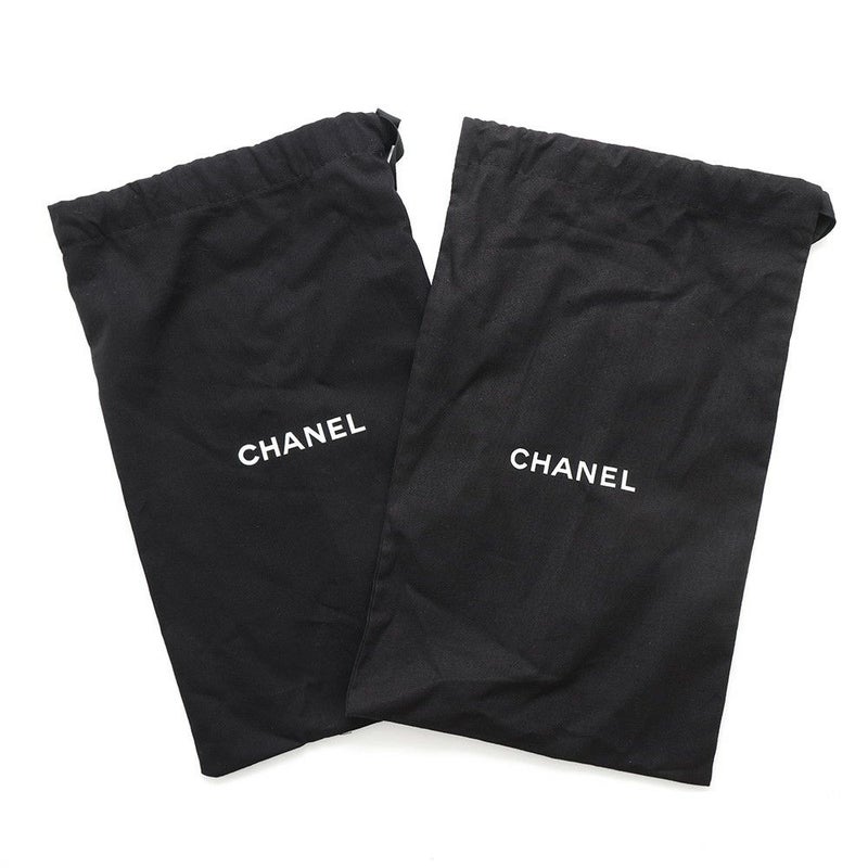 シャネル フラットシューズ バレリーナシューズ リボン ココマーク ラムスキン パテント G02819 レディースサイズ37C CHANEL 黒