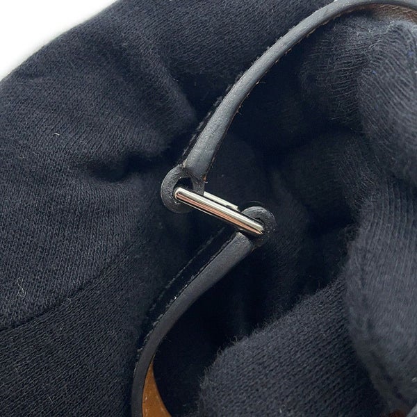 エルメス ブレスレット リヴァル ドゥブルトゥール ブラック/シルバー金具 レザー サイズS A刻印 黒