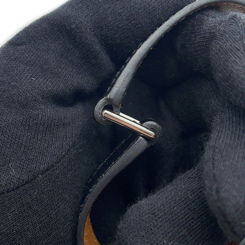 エルメス ブレスレット リヴァル ドゥブルトゥール ブラック/シルバー金具 レザー サイズS A刻印 黒