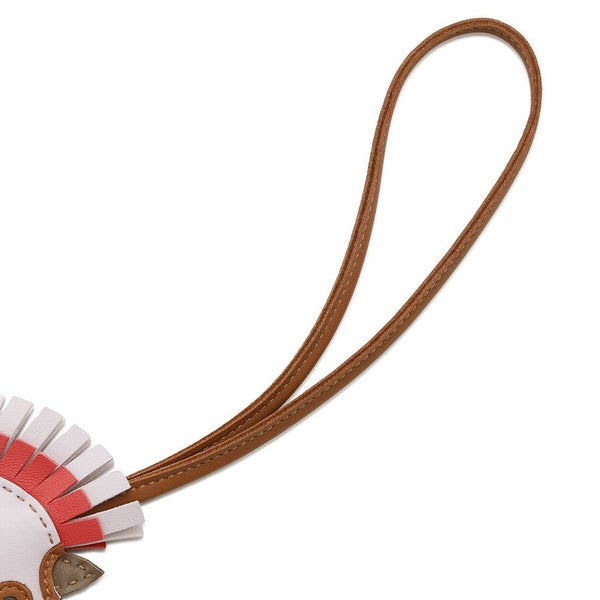 エルメス バッグチャーム ジージー カマイユ モーヴペール/ローズテキサス/エトゥープ/ゴールド ラムスキン B刻印