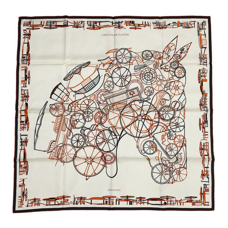 エルメス スカーフ カレ90 コンプリケーション・エケストル Complication Equestre HERMES シルク 2024秋冬