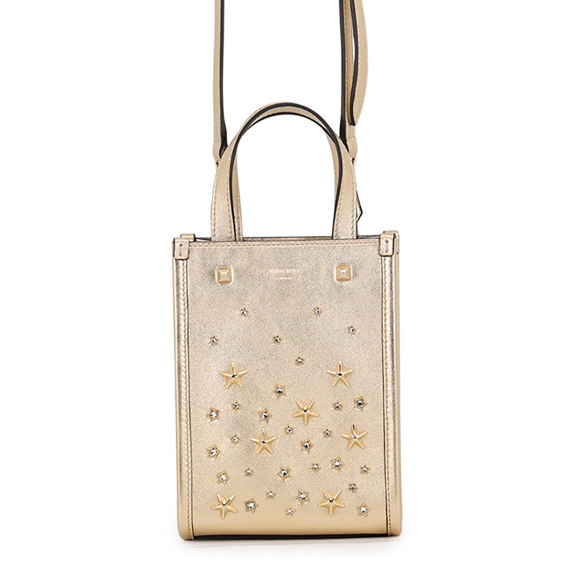 ジミーチュウ ハンドバッグ N/S ミニ トート スター カーフレザー ラインストーン MININSTOTEAUR JIMMY CHOO 2way