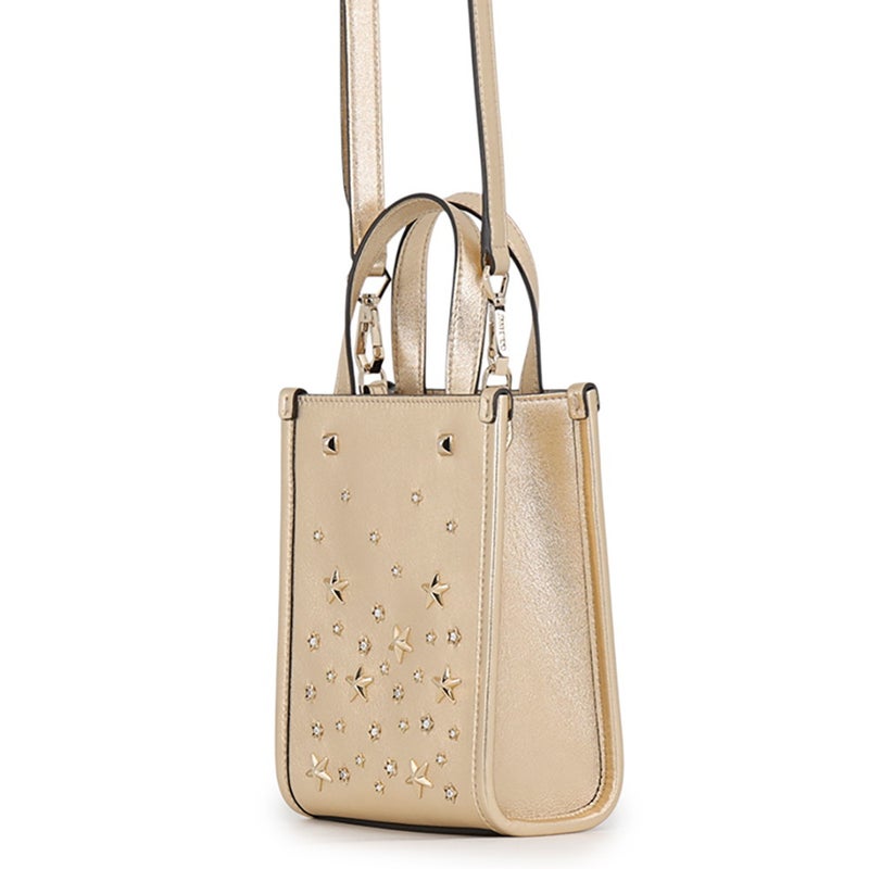 ジミーチュウ ハンドバッグ N/S ミニ トート スター カーフレザー ラインストーン MININSTOTEAUR JIMMY CHOO 2way