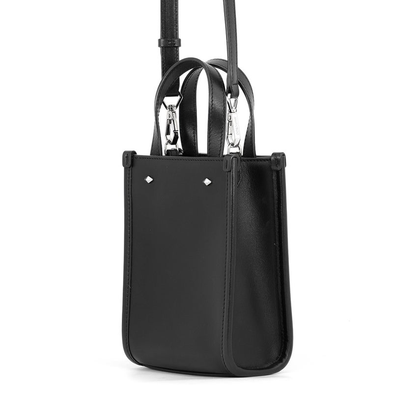 ジミーチュウ ハンドバッグ ミニ ノースサウス トート スムースカーフレザー MININSTOTEANR JIMMY CHOO 2way 黒