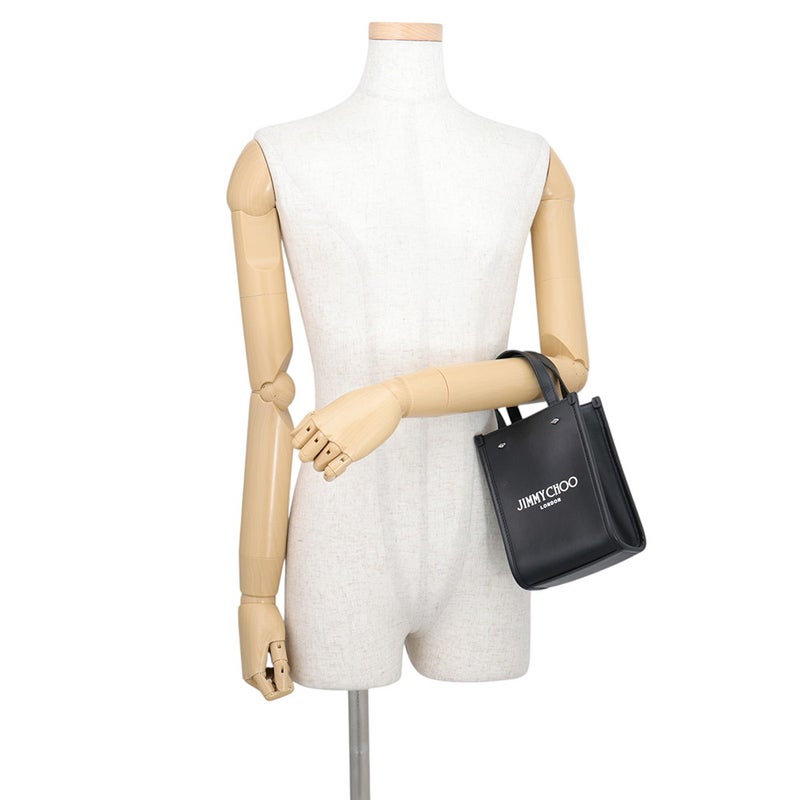 ジミーチュウ ハンドバッグ ミニ ノースサウス トート スムースカーフレザー MININSTOTEANR JIMMY CHOO 2way 黒