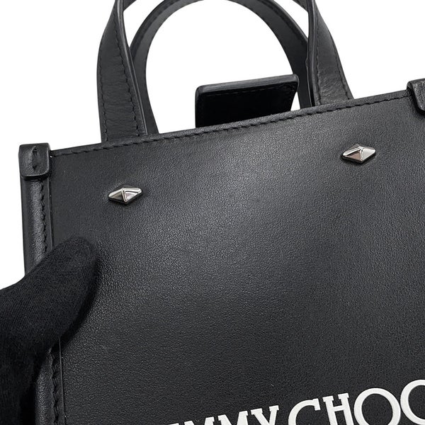ジミーチュウ ハンドバッグ ミニ ノースサウス トート スムースカーフレザー MININSTOTEANR JIMMY CHOO 2way 黒